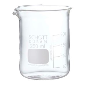 Bgerglas, ildfast borosilikatglas, 250 ml