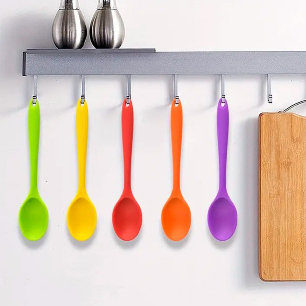 Ske i fuldstbt silikone, mange farver