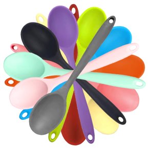 Ske i fuldstbt silikone, mange farver