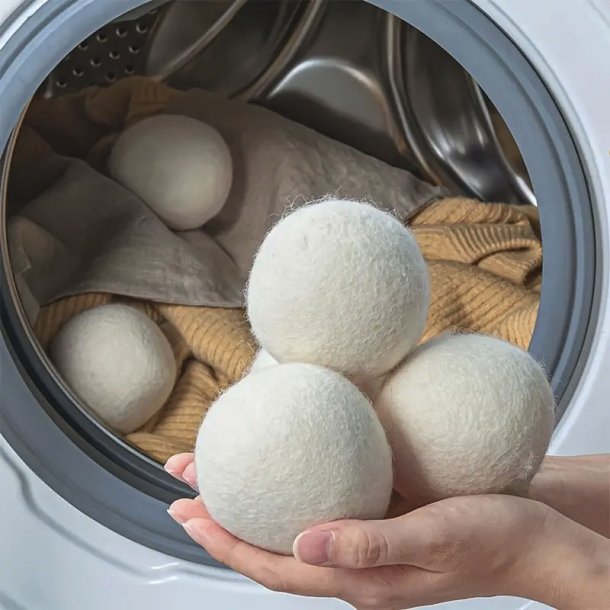 Uld-bolde til t�rretubling, � 8 cm